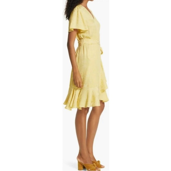 Samsoe Samsoe Adelina Tonal Jasquard Wrap Dress - Picture 4 of 11